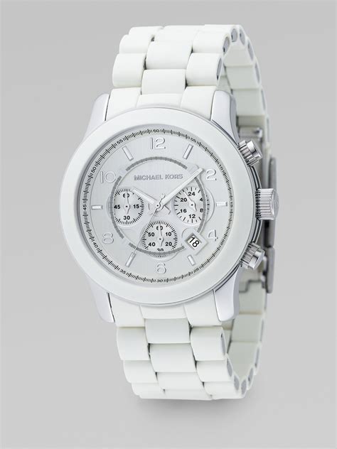 michael kors white watch extensible